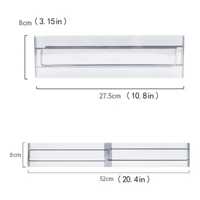 Set Of Plastic Drawer Dividers Adjustable, Transparent Drawer Dividers, Drawer Organiser For Kit