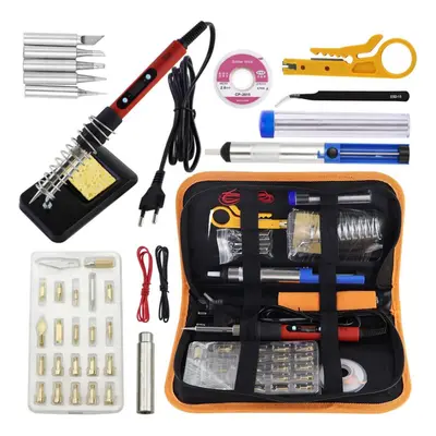 Electric Soldering Iron 80w Lcd Digital Display Adjustable Temperature Rework 220v / 110v Weldin