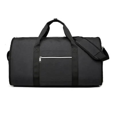 (black) Multifunction Men Business Travel Bag Foldable Fully Zipped Suit Package Storage Bag Lei