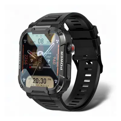 (Black, Silica gel) Rugged Military Smart Watch Men For Xiaomi Android Ios Ftiness Watches Ip68 