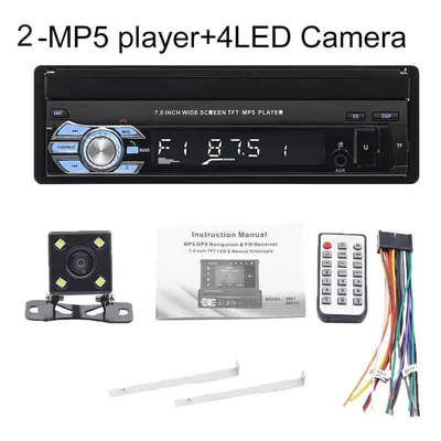 (with 4-LED Rear Camera) Automobile Inch Car Bluetooth Radio Player Car Mp5 Player