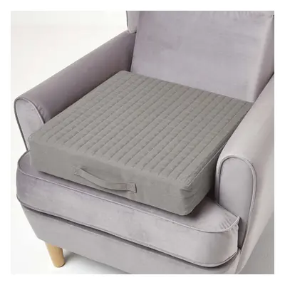 (Charcoal Grey) Orthopaedic Foam Armchair Booster Cushion Cotton Removable Cover