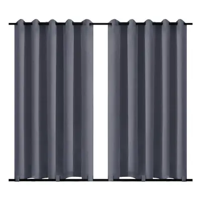 (dark gray, 71&apos;&apos;*108&apos;&apos;-1 Panel) Waterproof Extra Large Patio Curtains Windpr