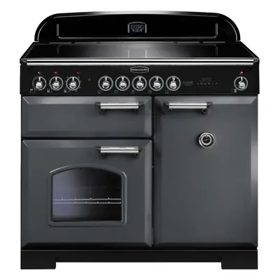 Rangemaster CDL100EISL/C Classic Deluxe Slate with Chrome Trim 100cm Induction Range Cooker - Gr