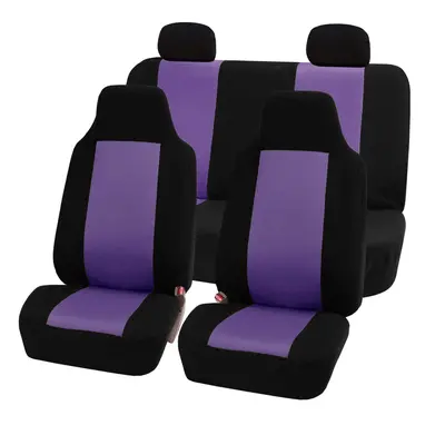 FH Group Full Set Car Seat Covers Purple 3D Air Mesh - Universal Fit A