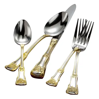 Royal Albert Old Country Roses 20Piece Flatware Set Golden