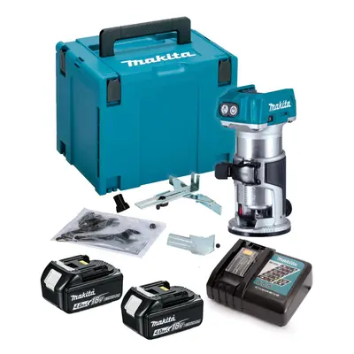 Makita DRT50RMJ 18V LXT Cordless Brushless Laminate Router Trimmer + Makpac Case