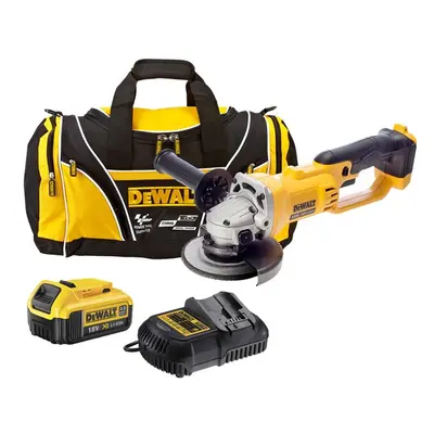 Dewalt DCG412M1 18v XR Cordless Angle Grinder 125mm + x 4.0ah Batt Charger Bag