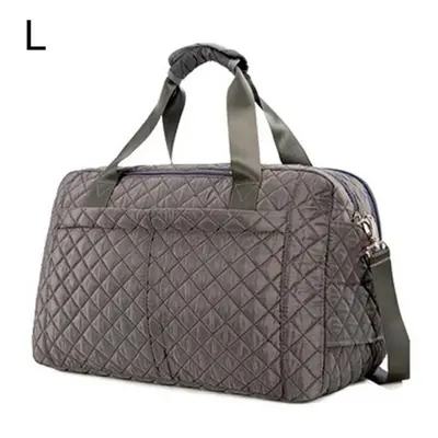 (gray, L) Female Sports Gym Bags Lady&apos;s Fitness Yoga Large Capacity Handbags For Women Shou