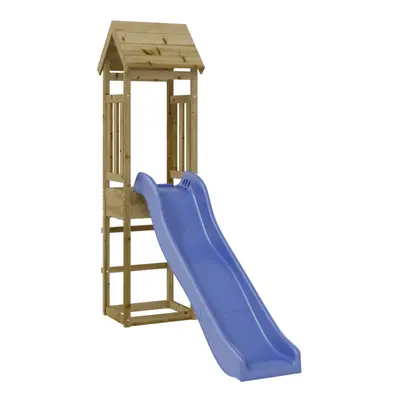 (solid impregnated pinewood) vidaXL Playhouse Outdoor Garden Climbing Frame with Slide Solid Woo