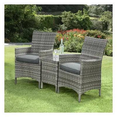 (Grey) Sarasota Garden Rattan - Seater Companion Set