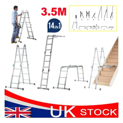 3.5M Folding Telescopic Ladder Way Combination Ladder