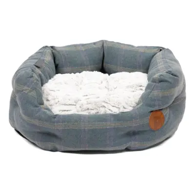 (Small) Petface Heather Tweed Check Oval Puppy Dog Bed