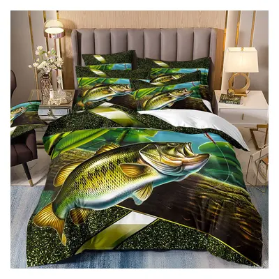 (Style 11, Single(135X200CM/2PCS)) Angler fish Kids Bedding Single Double Duvet Cover