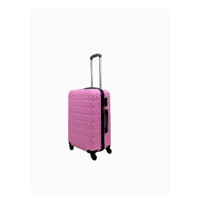 (Pink, Medium) Hampton & Stewart Diamond Design HardShel Suitcase