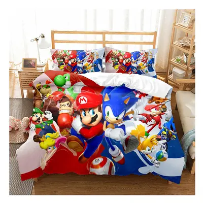 (Style 14, Single) Mario Duvet Cover Single Double King Duvet Cover