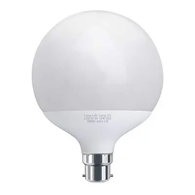 18w Round LED Globe Bulb B22 Bayonet Warm White Equivalent to 162w