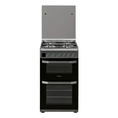 Hotpoint HD5G00CCX/UK Gas Cooker with Separate Grill - Grey - A Rated - HD5G00CCXUK