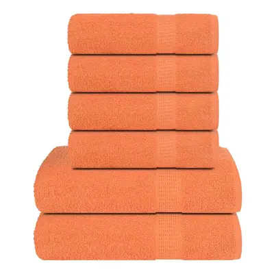 vidaXL Piece Towel Set Orange gsm 100% Cotton towel bath towel set