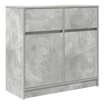 vidaXL Sideboard with Drawer Concrete Grey 80x34x76 cm Engineered Wood