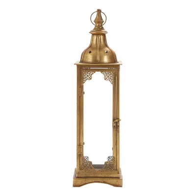 Premier Housewares Reza Gold Finish Small Lantern