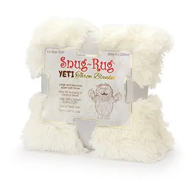 Snug Rug Yeti Luxury Deep Pile Faux Fur Throw Blanket Fluffy Soft Cosy Warm Blanket for Bed Sofa