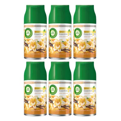 Air Wick Freshmatic Refills, White Vanilla Bean Air Freshener, 250ml (Pack of 6)