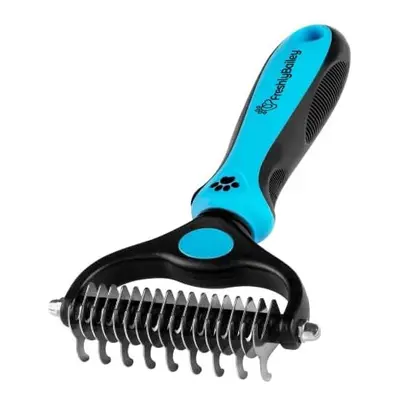 Freshly Bailey Dog and Cat Dematting and Deshedding Brush Tool - Double Sided Undercoat Rake - S