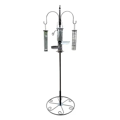 Metal Complete Bird Feeding Station with Large Feeders & Patio Stand