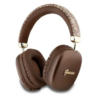 Guess GCube Metallic Script Logo On Ear Wireless Headphone Brown - GUBHK1GCTCSW