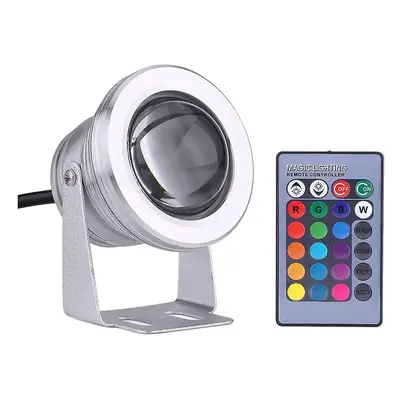 (Silvery) Led Spot Light Rainproof With Remote Control