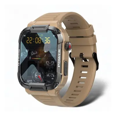 (yellow, Silica gel) Rugged Military Smart Watch Men For Xiaomi Android Ios Ftiness Watches Ip68