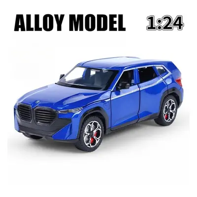 (blue) 1/24 Scale Bmw Xm Suv Alloy Diecast Car Model Toy Simulation Off-road Vehicles With Sound