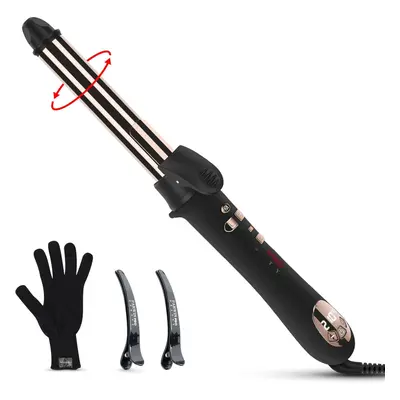 (25MM Hair Curler) 25MM Hair Curling Wand, Nano Titanium Coating Curling Tongs, Rotating Curling