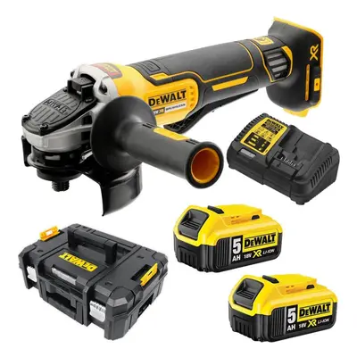 Dewalt DCG406P2 18v XR Brushless Cordless 125mm Angle Grinder Paddle Switch 5ah