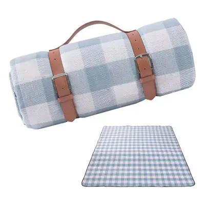 (blue) Picnic / Beach Blanket Extra Large Waterproof Washable Layer Thick Soft Skin-friendly Fol