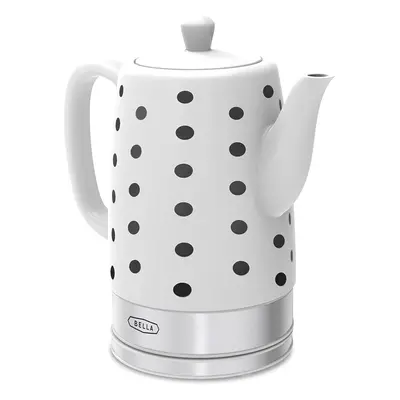 (1.5 Litres, Polka Dot) Electric Kettle and Tea Pot, Ceramic Water Heater with Detachable Swivel