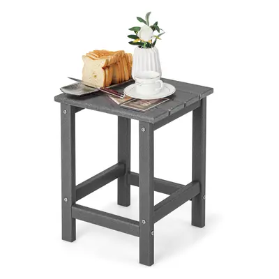 Side Table Solid Indoor Outdoor Garden Patio HDPE Adirondack Square End Table