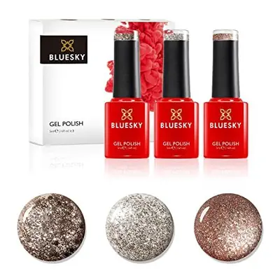 Gel Nail Polish Set, Golden Goddess, Tinsel Toast 80544, Golden Sand Dc007, Luxury Gold KS1049, 