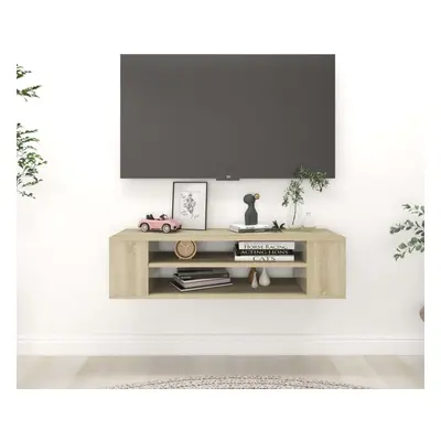 vidaXL Hanging TV Cabinet Sonoma Oak Engineered Wood Entertainment Centre