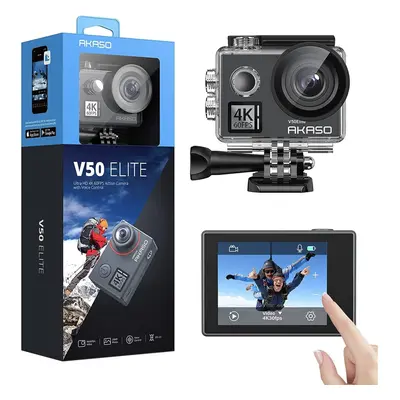 AKASO V50 Elite 4K60fps Touch Screen WiFi Action Camera Voice Control EIS feet Waterproof Camera