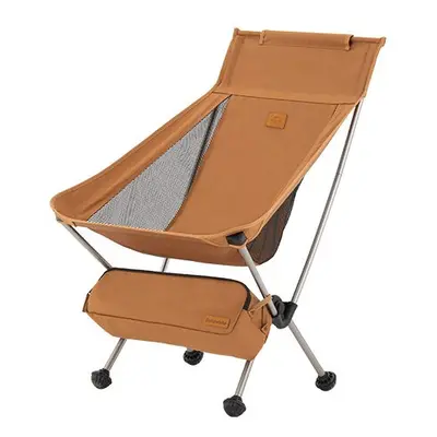 (Yellow, M) Camping Chair Lightweight Compact Folding Moon Chairs Breathable Comfortable Portabl