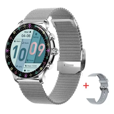 (Silver) 1.39 Bluetooth Call Smart Watch Women Custom Dial Watch Sport Fitness Bracelet Clock La