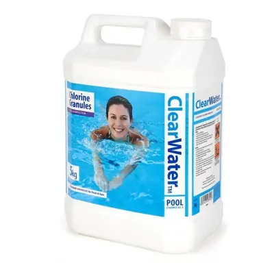 5kg Clearwater Chlorine Granules - Hot Tub Spas Pools Chemicals Disinfectant - clearwater chlori