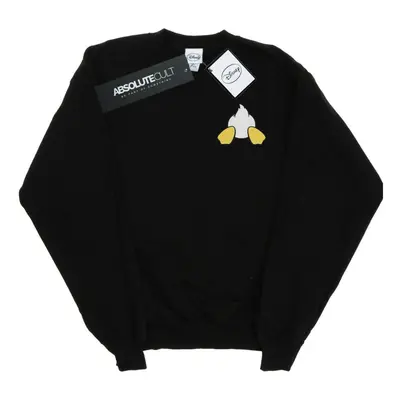 (S, Black) Disney Mens Donald Duck Backside Breast Print Sweatshirt