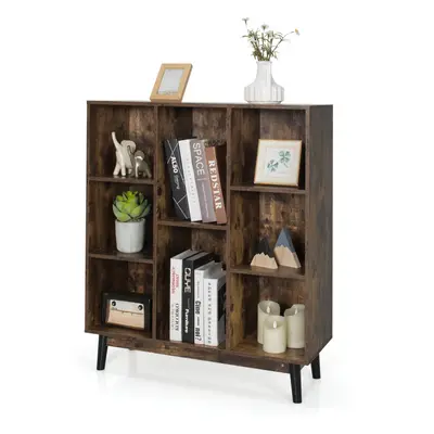 8-Cube Storage Organizer Freestanding Side Cabinet Open Shelf Bookcase