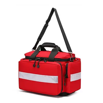 (red) Outdoor Emergency First Aid Kit Medical Bag Rescue Large Capacity Case Waterproof Reflecti