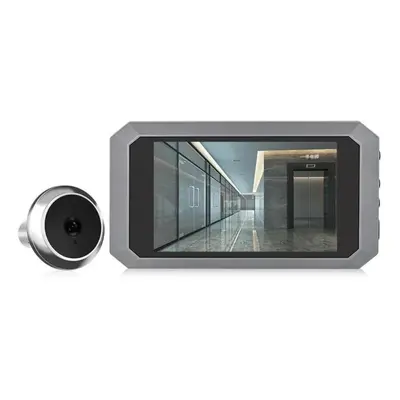 (silver, Door Viewer) Hidden Door Viewer Camera Video Digital Peephole Night Vision Photo Record