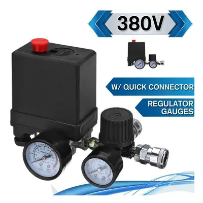 (380V) Air Compressor Pump Pressure Control Switch Port 220v/380v Manifold Relief Regulator 30-1