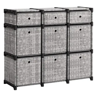 9-drawer organiser, storage cabinet with storage boxes, wardrobe organiser, bookcase, 83.5 x x 7